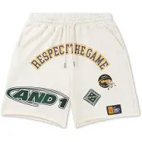 AND1 Calças 'Respect The Game' ecru / amarelo / preto