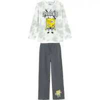 Cool Club Pijama 'SPONGEBOB' amarelo / cinzento / cinzento claro