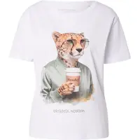 Einstein&newton Camisa 'Monday Cheetah' areia / verde pastel / preto / branco