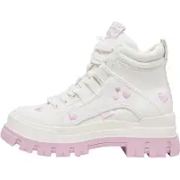 Buffalo Botim com fivela 'Aspha' rosa claro / branco