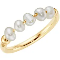 Smart Jewel Anel ouro / branco pérola