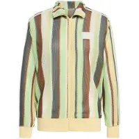 Adidas Originals Casaco de malha 'Firebird' castanho / amarelo claro / grafite / verde claro