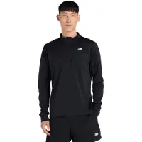 New Balance Camisa funcionais preto / branco