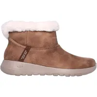 SKECHERS para mulher. 144800 Slip-ins On the Go Joy Cozy Dream botins em pele castanha (37), Couro, Marrom, Plano, Nenhum, Casual