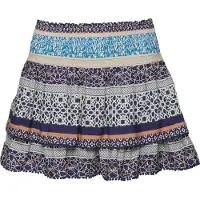 Superdry para mulher. W7210264A Minissaia em camadas com logótipo Vintage Logo azul (L), Casual, Viscoso