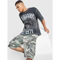 Ed Hardy Camisa 'Panther' cinzento / preto / offwhite