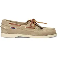 Sebago para mulher. 77131JW Mocassins em pele castanha Portland (39), Couro, Marrom, Plano, Cordão, Casual