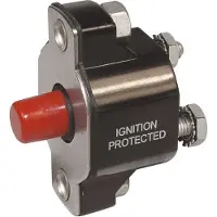 Blue Sea Systems Interruptor De Botão De Pressão De Serviço Médio Apenas Reinicialização