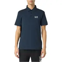 EA7 para homem. 8NPF14_PJVQZ Camisa pólo PJVQZ azul-marinho (L), Branco, Casual, Algodão, Manga curta