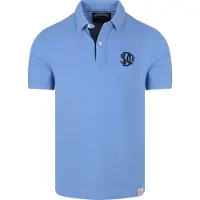 Superdry para homem. M1110465A Polo Piqué Monograma azul (XXL), Casual, Algodão, Manga curta