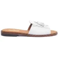 Sebago para mulher. 72127QW Will Slide Pop sandálias de couro branco (41), Plano, Nenhum, Casual