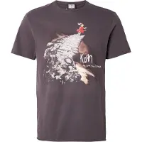 Amplified Camisa 'KORN - FOLLOW THE LEADER' castanho / antracite / vermelho / branco