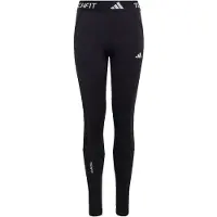 Adidas Calças de desporto 'TECHFIT LONG' preto / branco