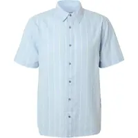 INDICODE JEANS Camisa 'Tryp' azul céu / branco