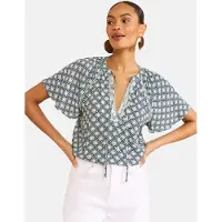 Love & roses Blusa navy / menta
