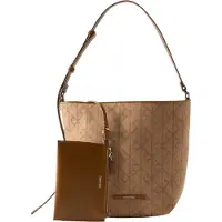 Calvin Klein Mala de ombro 'Emblem' castanho / cappuccino