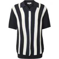 INDICODE JEANS Pullover 'River' azul escuro / offwhite