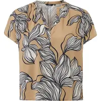 Mexx Blusa castanho claro / preto / branco