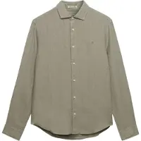Superdry para homem. M4011103A Camisa de linho Riviera verde (XXL), Casual, Clássico, Manga comprida