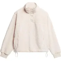 Superdry para mulher. W2012372A Super Henley bege em malha polar (S), Casual, Poliéster