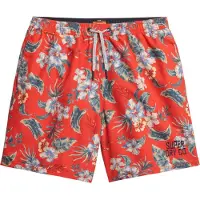 Superdry para homem. M3010242A Fato de banho havaiano vermelho (M), Beachwear, Polister Reciclado, Sustentável