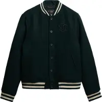 Superdry Casaco meia-estação bege claro / verde escuro