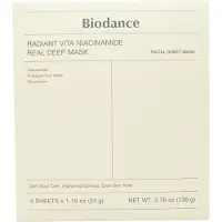 BIODANCE Maschera Per La Pelle Radiant Vita Niacinamide Real Deep Mask 4 Pezzi — Maschera Viso