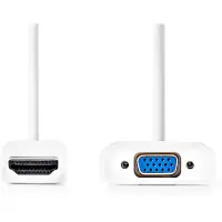 Nedis Cabo Hdmi Ccgb34900wt02 Hdmi-vga F 1080p Niquelado 0.2 M