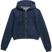 Superdry para mulher. W2012335A Sweatshirt Athletic Tonal Crop navy (L), Casual, Algodão, Marinho