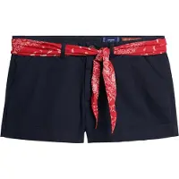 Superdry para mulher. W7110393A Calções chino azul-marinho (L), Casual, Algodão