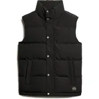 Superdry para homem. M5012151A Colete sem capuz Everest preto (XXL), Casual, Sustentável, Nylon reciclado