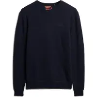Superdry para homem. M6110641A Pulôver de corte justo azul-marinho Essential (XXL), Casual, Lã