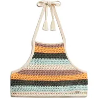Superdry para mulher. W6011988A Top de croché multicolorido com halteres (XL), Casual, Poliéster, Sem mangas / correias