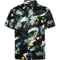 Superdry para homem. M4010620A Camisa havaiana azul-marinho (XXL), Preto, Casual, Modal, Manga curta