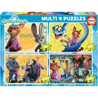 Educa Puzzle Multi 4 In 1 50-80-100-150 Pieces Zootopia 2
