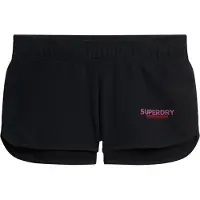 Superdry para mulher. W7110416A Calções Racer Sportswear preto (M), Casual, Algodão