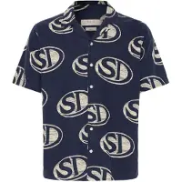 !Solid Camisa azul / navy