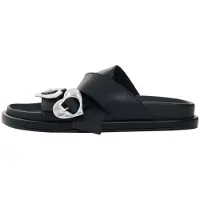 Desigual , Sandália plataforma coração, Mulher, Poliuretano, Preto, 38