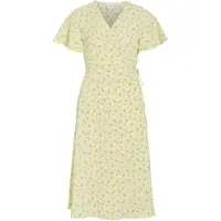Vila Vestido Midi De Manga Curta Lovie Wrap