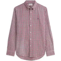Tommy Hilfiger Camisa 'Regular Fit Flex Gingham' navy / vermelho / branco