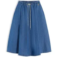 Tommy Hilfiger Saia 'Logo Relaxed Flared Midi' azul ganga