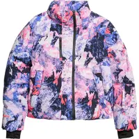 Superdry para mulher. WS110169A Casaco de esqui acolchoado de corte quadrado lilás (M), Esportivo, Neve, Sustentável, Nylon reciclado