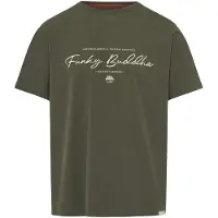 Funky Buddha Camisa verde escuro / offwhite