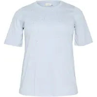 KAFFE CURVE Camisa azul céu / transparente