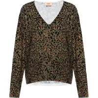 Usha Camisa castanho / chocolate / oliveira