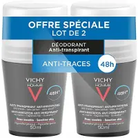 VICHY Homem Desodorizante Antitranspirante 48h Pele Sensível Bola 2x50ml