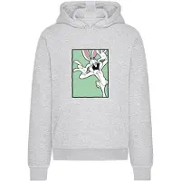 Merchcode Sweatshirt 'Looney Tunes Bugs Bunny Funny Face' acinzentado / menta / preto / branco