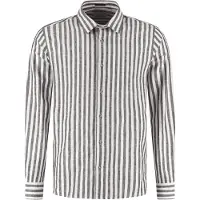 Dstrezzed Camisa 'Philip' sépia / branco