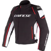 Dainese Corrida 3 D-Dry Casaco de tecido Preto/Branco/Vermelho néon 50