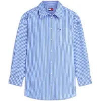 Tommy Hilfiger Blusa 'Oversized Fit' azul real / branco